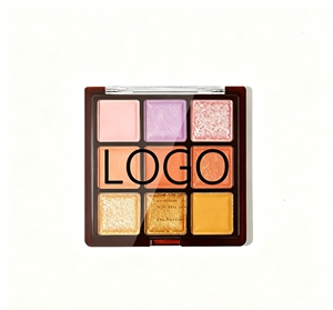 Cross-Border Factory Wholesale 9-Color Nude Earth Tone Glitter Palette