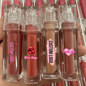 Waterproof Wholesale Customize Your logo Glitter Lipgloss Make Your Own Lip Gloss Matte Lipstick