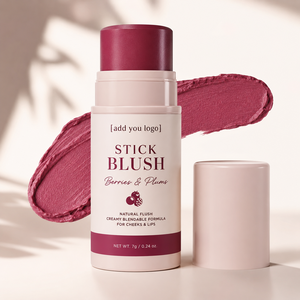 Custom Logo Vegan Blush Stick | Smooth Blendable Cream Blush | OEM ODM Cosmetic Factory Supplier