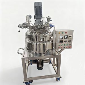 100L 1000L 5000L Turnkey Cosmetic Cream Production Line Fixed Type Vacuum Emulsifying Mixer Anti-Foaming Homogenizer Machine